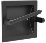 Matte Black Recessed Toilet Paper Holder, Wall Mount For Large Rolls. Fixed Price $44.99.