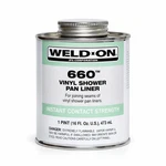 Weld-on 660 Shower Pan Cement, Pint Can For Vinyl & Cpe Liners 10835. Fixed Price $22.95.