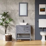 30"BATHROOM Vanity Sink Combo Wood Cabinet W/faucet Mirror,freestanding. Fixed Price $285.00.