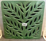 Nds 1218GR 12" Square Catch Basin Drain Grate Decorative Botanical Design, Green. Fixed Price $29.87.