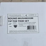 Westbrass Mushroom Tip-toe Tub Trim Set With Floating Faceplate, Satin Nickel.... Fixed Price $39.00.