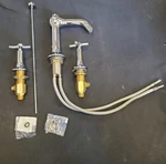 Hansgrohe Bathroom Faucet Polished Chrome Widespread Axor Terrano 37133001. Fixed Price $99.99.