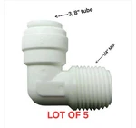 (5) 90 Elbow 3/8 Od Tube X 1/4 Mip Thread Push Connect Watts PL-3028 Water Line. Fixed Price $12.99.