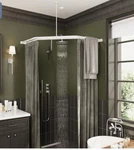 Naiture Dual Diamond Rods Double Neo Angle Shower Curtain 18.5X26X18.5 White. Fixed Price $129.99.
