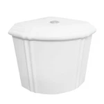 Renovators Supply White Ceramic Sheffield Dual Flush Corner Toilet Tank. Fixed Price $252.99.