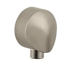 Hansgrohe 27458823 Fixfit Round Handheld Shower Wall Outlet In Brushed Nickel. Fixed Price $64.98.