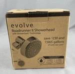Evolve Roadrunner Ii Showerhead SS-2107CP-SB Chrome New In Open Box Showerstart. Fixed Price $23.39.