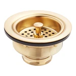 Signature Hardware 480532 4-1/2" Basket Strainer With Tailpiece Brushed Gold. Fixed Price $65.00.