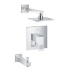 Grohe Eurocube/euphoria Lot, Starlight Chrome, Tub Spout, Showerhead, Handle. Fixed Price $225.00.