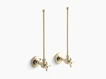 Kohler 7605-P-AF Pair 3/8" Angle Supplies W/ Cross Handles Vibrant French Gold. Fixed Price $299.99.