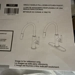 Delta Nicoli Matte Black Pull Down Sprayer Kitchen Faucet W/ 360 Spout Swivel. Fixed Price $220.00.