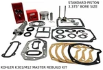 Standard Engine Master Rebuild Fits Kohler K301, M12, Valves Gasket Set With Rod. Fixed Price $149.95.