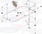 Chrome Clawfoot Faucet Add Kit W/showercurtain Enclosure - Showerhead. Fixed Price $483.80.