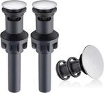 Hibbent 2 Pack Universal Bathroom Sink Drain Stopper, Pop Up Chrome. Fixed Price $33.11.