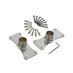 Naiture Jumbo Shower Curtain Rod Flanges, Zinc Alloy, Set Of 2 3 Finishes. Fixed Price $33.99.