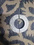 Signature Hardware White Enamel Radiator Flange -euc. Fixed Price $15.00.