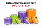 Automotive Masking Tape 3/4" 1" 1.5" 2" Painter Body Shop Bulk Rolls. Fixed Price $92.99.