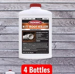 4 Bottles Roebic K-77 Root Killer: Clears Pipes Stops New Growth 32 Ounce. Fixed Price $84.99.