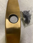 Signature Hardware Ridgeway 8 Deck Plate Faucet Escutcheon Brushed Gold. Fixed Price $22.74.