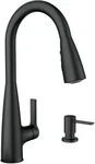 Moen 87627BL Haelyn Matte Black Single-handle High Arc Sprayer Kitchen Faucet. Fixed Price $120.80.