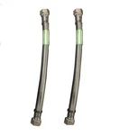 2 Pcs 3/4" Fip X 15" Stainless Steel Braided Water Heater Connector Hose Lines. Fixed Price $22.99.