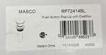 Brizo RP72414BL 1-5/8" Push Button Drain Assembly W/ Overflow Black. Fixed Price $64.99.