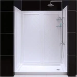 Right Drain Acrylic Shower Base & QWALL-5 Backwall Kit 30X60 In. White. Fixed Price $1733.99.