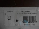 Bn Masco RP72414NK Other Push Button Pop-up With Overflow: Luxe Nickel. Fixed Price $99.00.