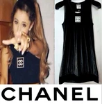 4K Chanel Vintage 2007 Black Sport Logo Mini Dress 34 36 Tunic Top Shirt. Fixed Price $695.00.