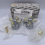 Delta RP14790CB 2 Small Chrome/brass Neo Style Cross Handles Accent Included Nob. Fixed Price $49.95.