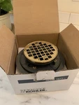 Kohler K-9135-AF Tie Round Shower Drain Vibrant French Gold Complete Nib. Fixed Price $39.00.