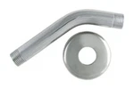 Ldr 520 2410C 6-INCH Metal Shower Head Holder Arm And Flange, Chrome Plated. Fixed Price $9.95.