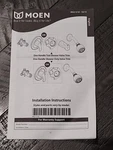 Moen Bath Shower Faucet Owner's Instalation Manual - INS2151D. Fixed Price $10.00.