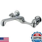 Kingston Brass KF200 Wall Mount Kitchen Faucet Cast Spout 7-5/8-INCH Polished. Fixed Price $178.98.