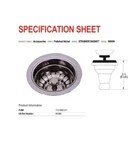 Franke Satin Nickel Bsk W/o Overflow Full Assembly Strainer Basket. Fixed Price $39.00.