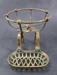 Antique Vintage Bronze Brass Bathtub Shower Soap And Sponge Caddy Holder Dish. Fixed Price $69.99.