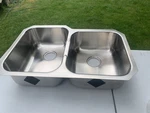 New Box Elkay Classic Lustertone Double Bowl Undermount Kitchen Sink EGUH3120. Fixed Price $390.00.