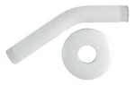 Ldr 520 2410W 6-INCH White Metal Shower Head Arm And Flange. Fixed Price $9.95.