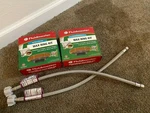Set Of Fluidmaster 7512 Reinforced Toilet Wax Ring Kit & Connector 20". Fixed Price $24.99.