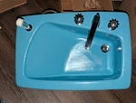 Kohler K-2170-32 Lady Vanity 28" Bathroom Sink Side Sprayer New Orleans Blue. Fixed Price $2770.00.