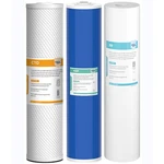3 Stage 20"X4.5" Sediment Kdf Carbon Water Softener Filter Whole House Cartridge. Fixed Price $119.99.
