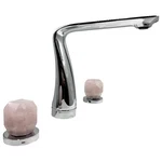 Susanna Widespread 2-HANDLE Brass Bathroom Faucet Pink Crystal Chrome. Fixed Price $223.96.