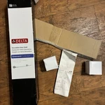 Delta Greenwich Collection Bathroom Glass Shelf 24 X 5" Satin Nickel Finish. Fixed Price $14.00.