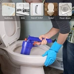 Toilet Plunger Set High Pressure Air Drain Clog Remover Tool Snake Tub. Fixed Price $13.99.