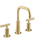 Kohler Purist K-14406-4-2MB Widespread Bathroom Sink Faucet Brush Moderne Brass. Fixed Price $528.00.