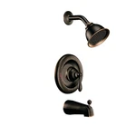Moen Caldwell Mediterranean Bronze 1-HANDLE Shower Faucet W/valve. Fixed Price $135.99.