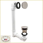 Westbrass 493244H-07 12" & 4" Bath Waste Overflow Assembly With Tip-toe Drain. Fixed Price $83.64.