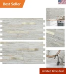 20 Sheets Faux Stone Peel And Stick Backsplash, Beige Marble Look Pvc Wall Ti.... Fixed Price $91.70.