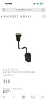 Newport Brass 111/10 Soft Touch Air Activated Disposer Switch Antique. Fixed Price $100.00.