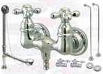 Chrome Clawfoot Tub Faucet Kit - With Drain & Supplies. Fixed Price $303.25.